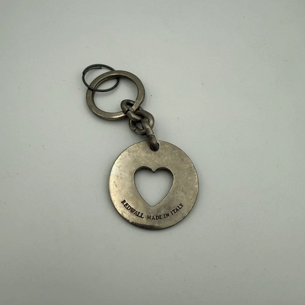 Vintage‎ Moschino Cutout Heart Redwall Keychain